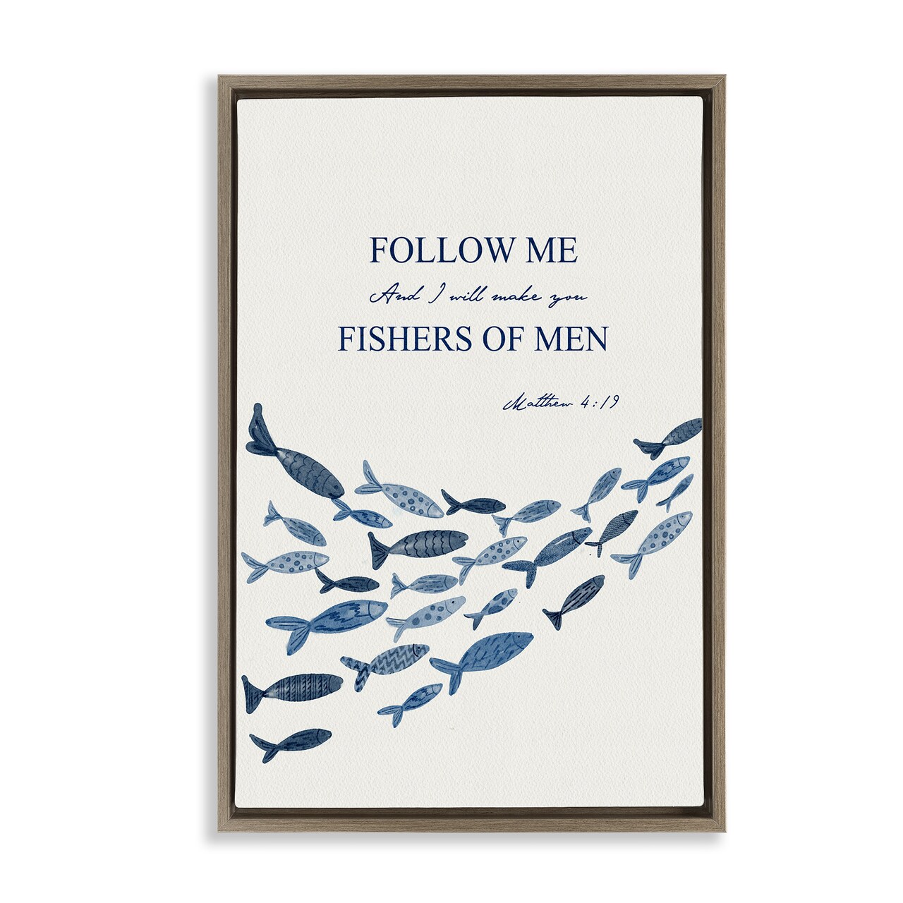 Stupell Industries Follow Me Fishers Of Men Floating Frame, design by Yen
